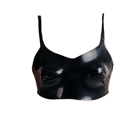 Rubberfashion Latex Bustier mit Cups - ausgeformt - sexy Latex BH für Damen und Frauen