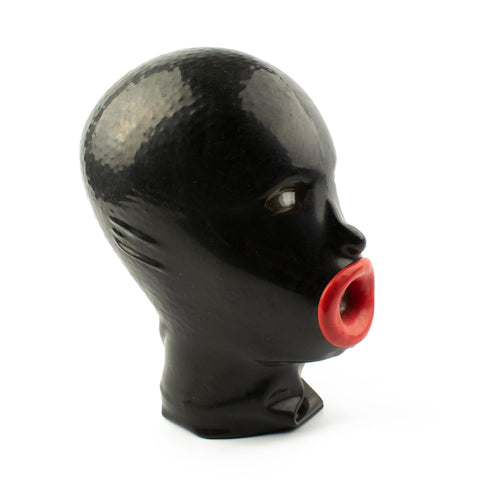 Rubberfashion Latex Mask Lips Man - Latex Mask Anatomically - Mouth and Eyes Open for Men