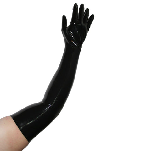 Rubberfashion Long Latex Gloves - Long Latex Gloves up to the Upper Arm for Women and Men Pair