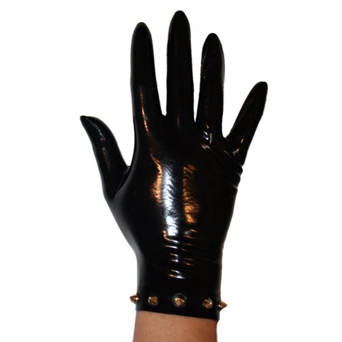 Rubberfashion Latex Gloves Short - Sexy Rubber Gloves Studs - Short Latex Gloves to Wrist for Women and Men