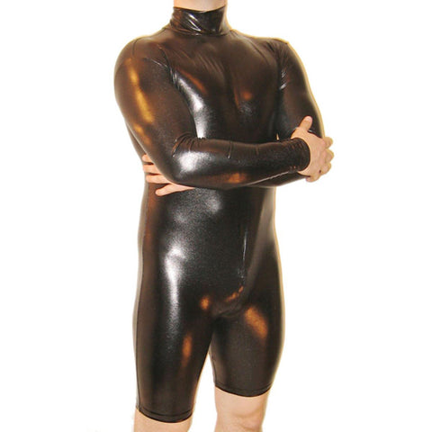 Rubberfashion Wetlook Body - Shiny sexy Body Damen mit Arm lang für Frauen und Herren