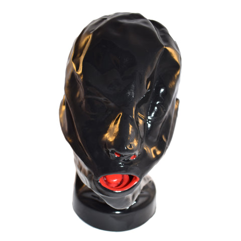 Rubberfashion Latex Mask - Latex Mask Enclosed with Mouth Lining - Nose Tubes and Zip Men and Women